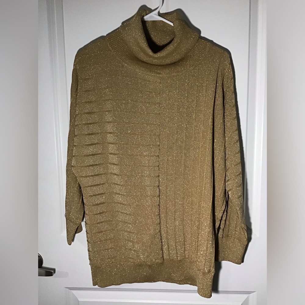 Joseph A Gold Turtle Neck Sweater Size XL